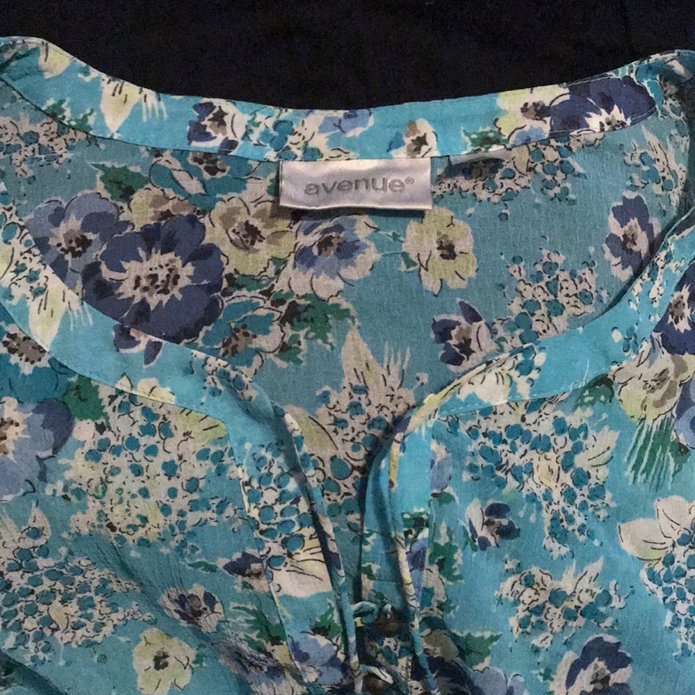Sheer top teal 22/24 Avenue